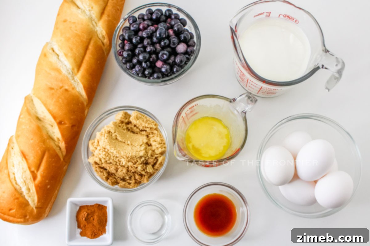 Overnight Slow Cooker Blueberry French Toast 4 Blueberry French Toast Ingredients for Slow Cooker