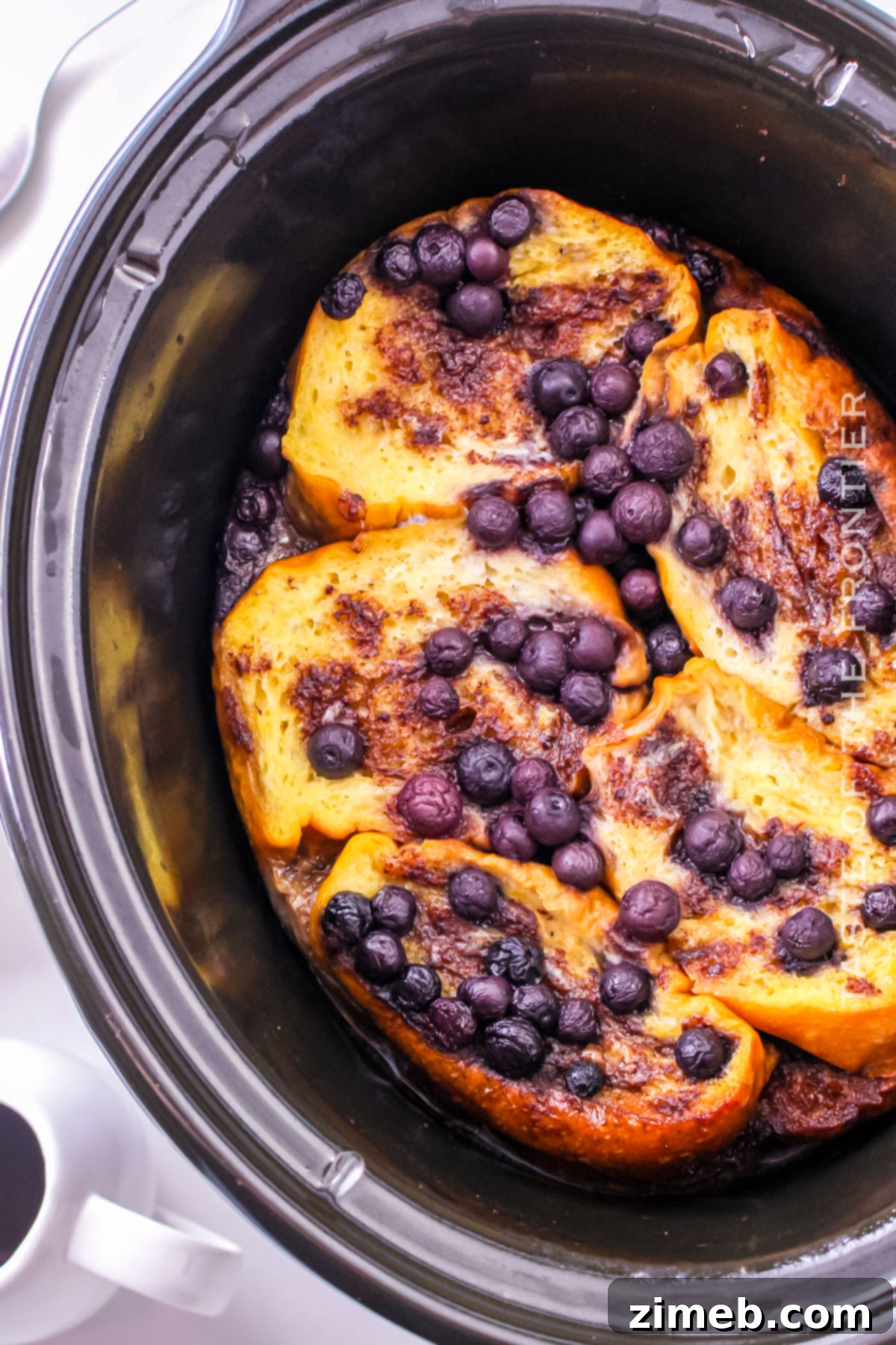 Overnight Slow Cooker Blueberry French Toast 8 Easiest way to make French toast in a slow cooker