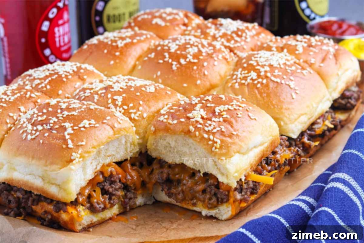 Sweet Hawaiian Cheeseburger Sliders 3 The best Game Day Sliders made with Hawaiian Rolls and cheeseburger filling.