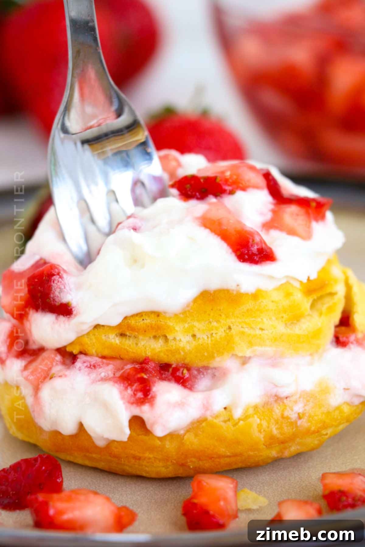 Golden Air Fryer Strawberry Shortcake Bliss 3 Air Fryer Strawberry Shortcake Recipe, showcasing fresh ingredients and ease of preparation.