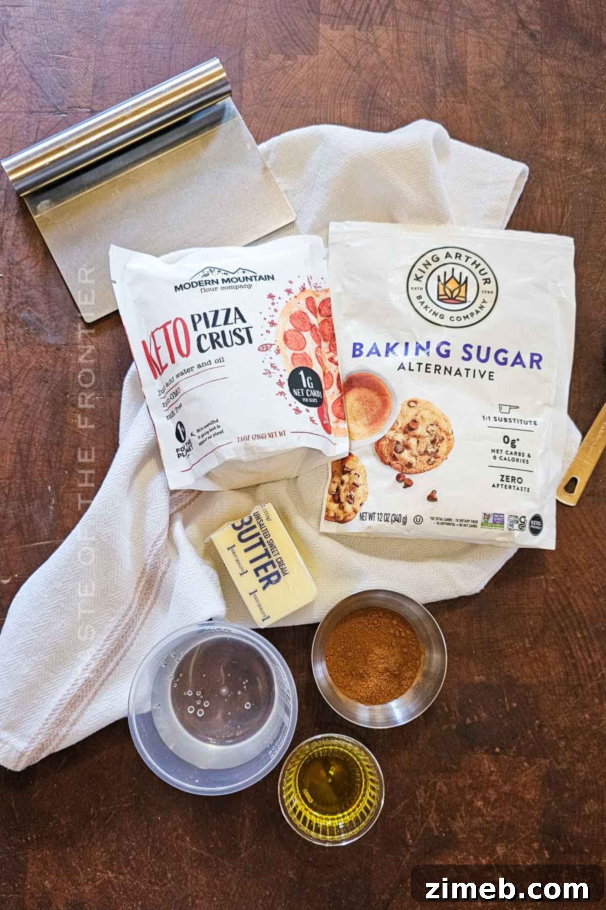 Guilt-Free Keto Cruffin Delights 4 Keto Cruffin Ingredients laid out