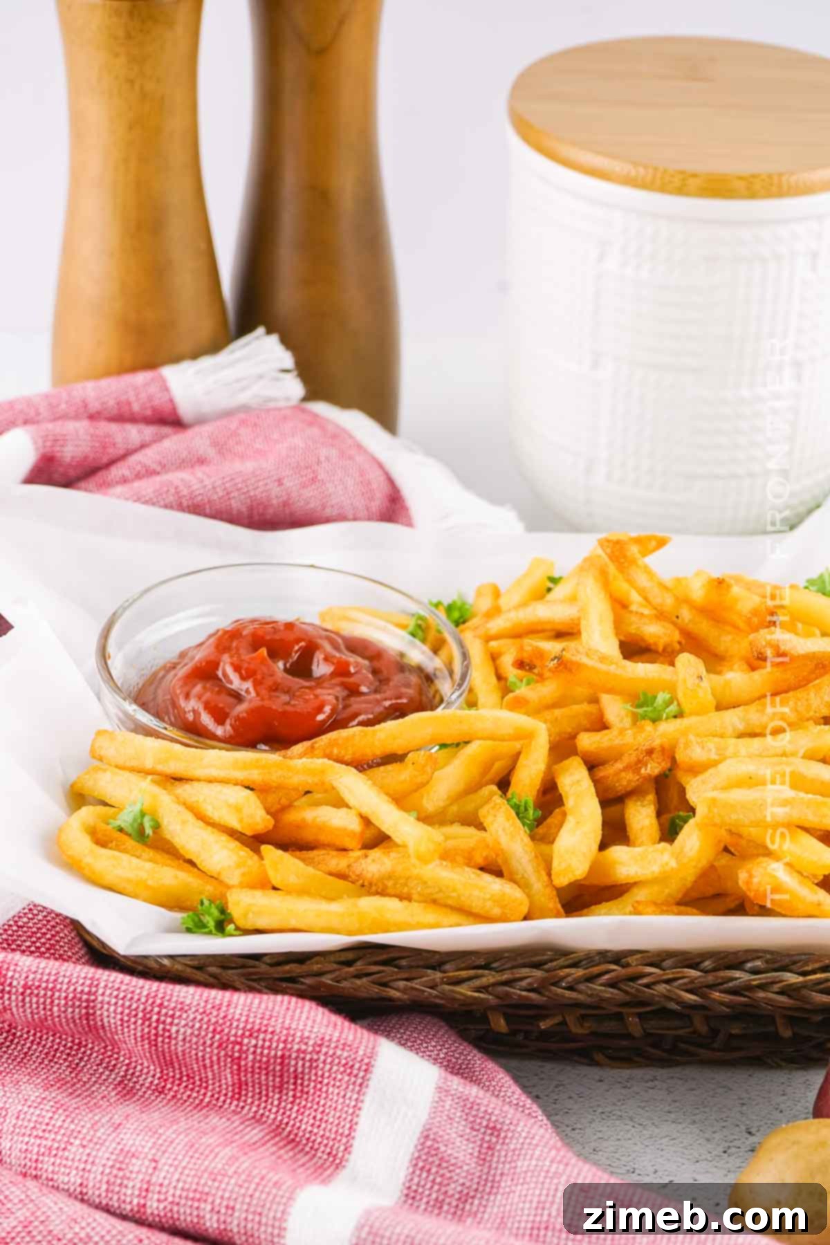 Perfectly Crispy Air Fryer Frozen Fries 3 side of fries