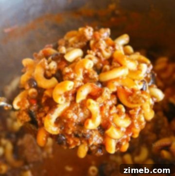Easy beef macaroni soup