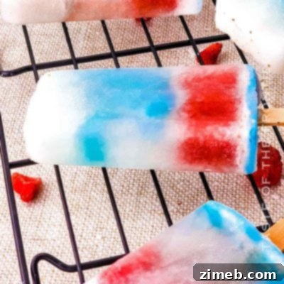 Red White and Blue Popsicles