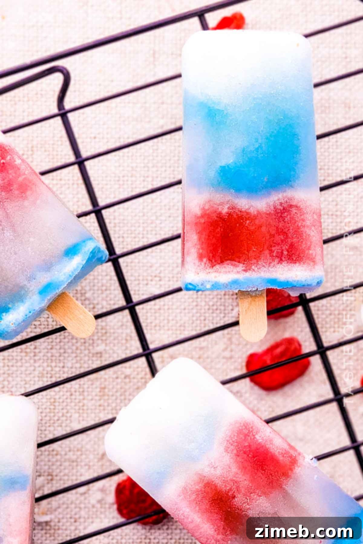 Easy Red White and Blue Popsicle Recipe Steps