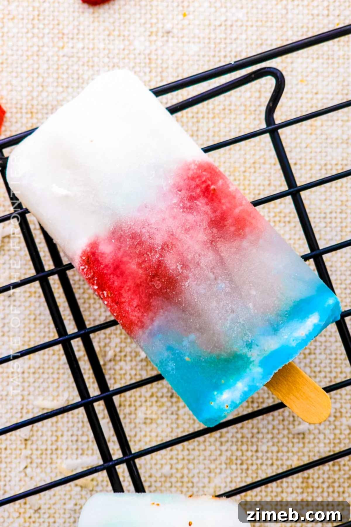 4th of July Ice Pops with fresh fruit