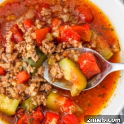 Zucchini Soup in a bowl