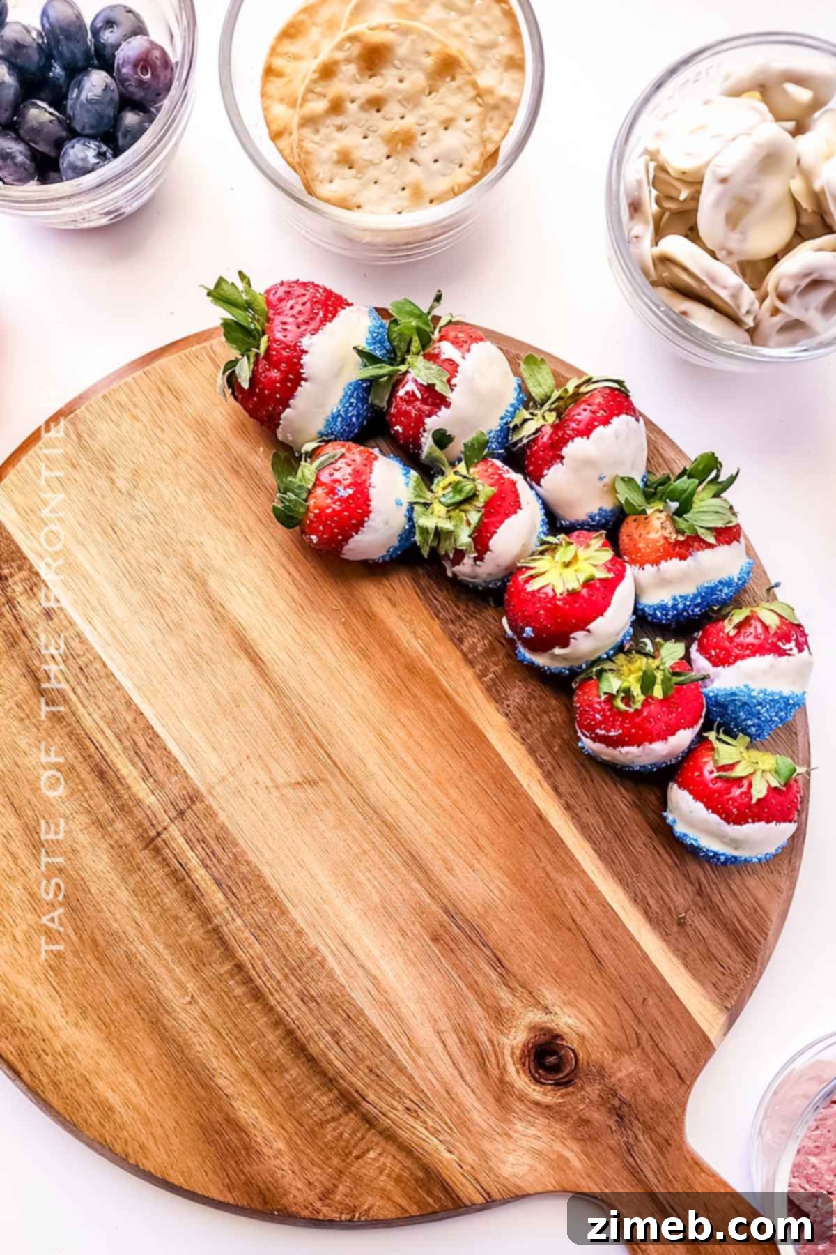 Patriotic Charcuterie Board 5 Patriotic snacks on a 4th of July charcuterie board
