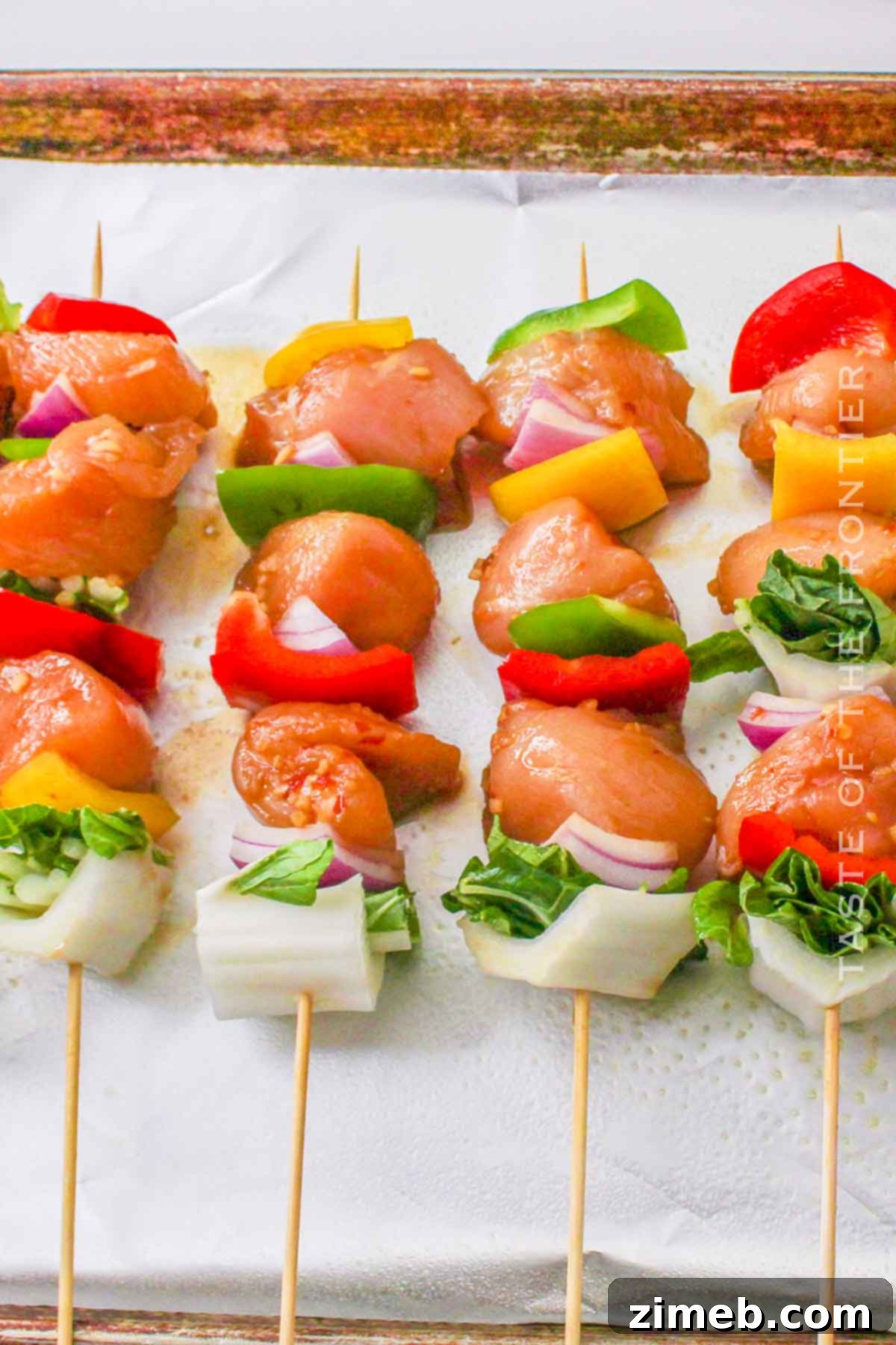 Glazed Asian Chicken Sticks 5 Steps on how to make Asian Chicken Skewers