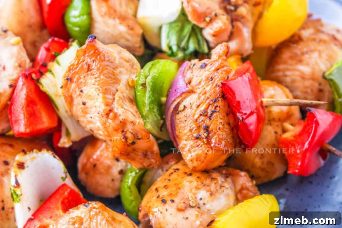 Glazed Asian Chicken Sticks 8 Grilled chicken and vegetable skewers, a perfect meal