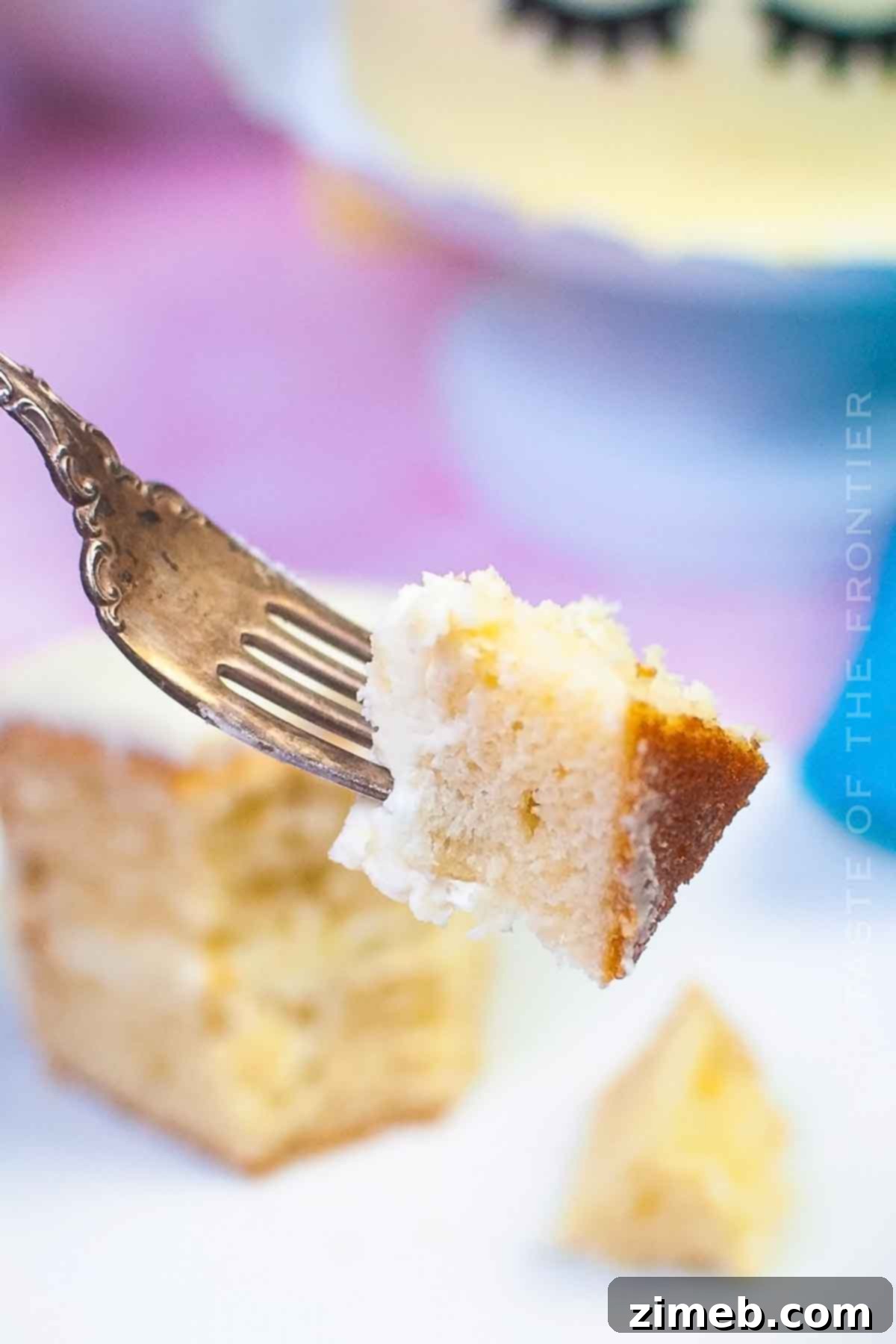 bite of birthday cake
