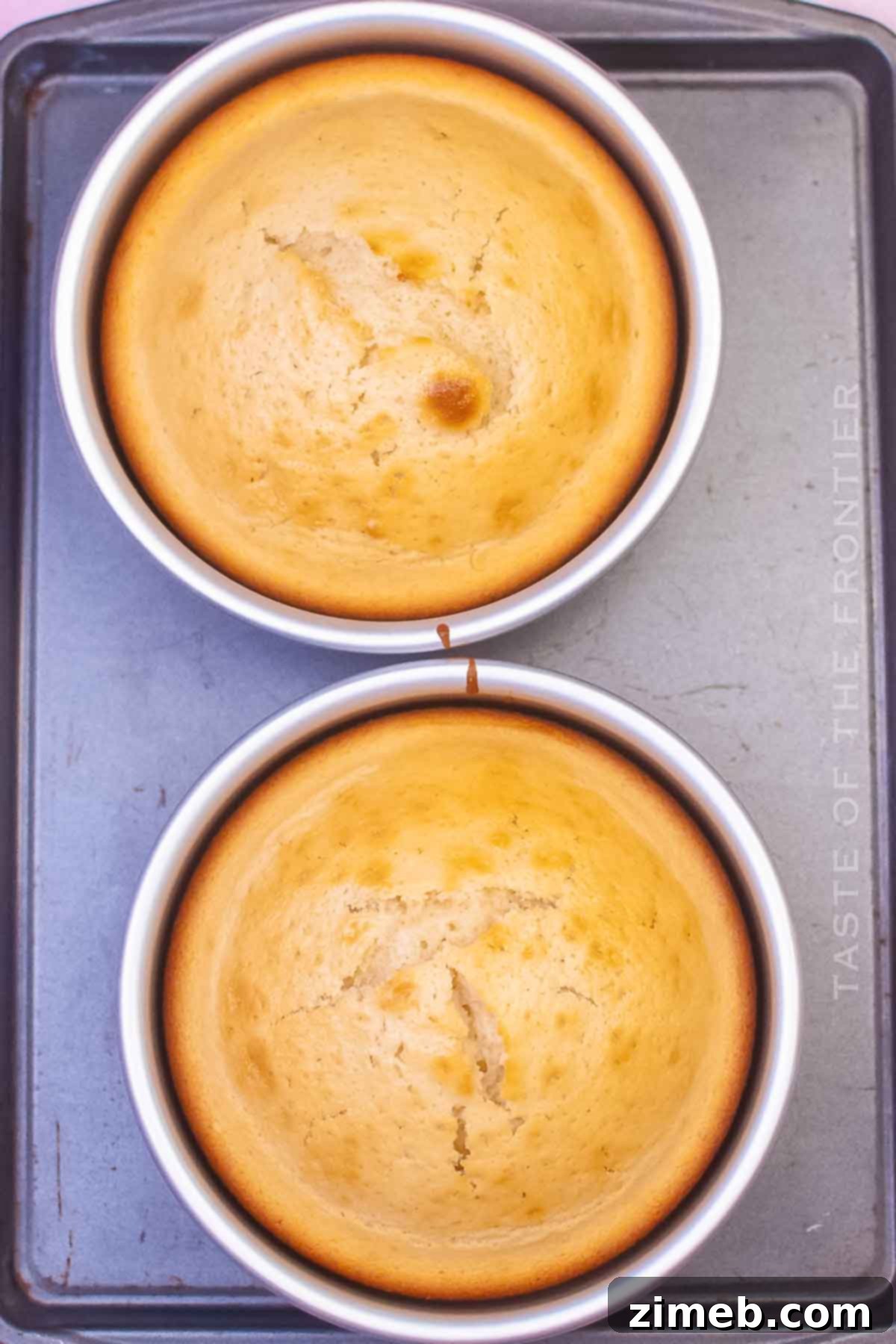 homemade vanilla cake - 2 layers