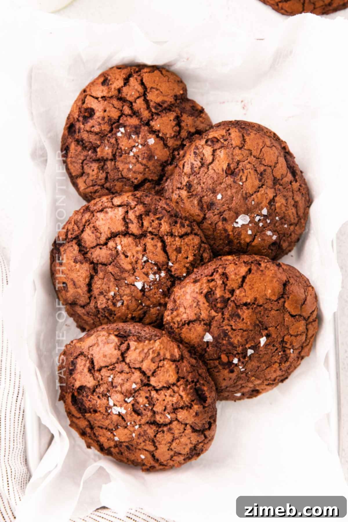 Chewy Fudgy Brownie Cookies 15 Fudgy Brownie Cookies made with rich cocoa powder and a perfect crackle top.