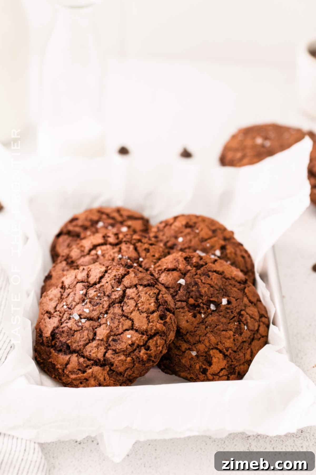 Chewy Fudgy Brownie Cookies 3 Chewy chocolate cookies made with rich cocoa powder for deep flavor.