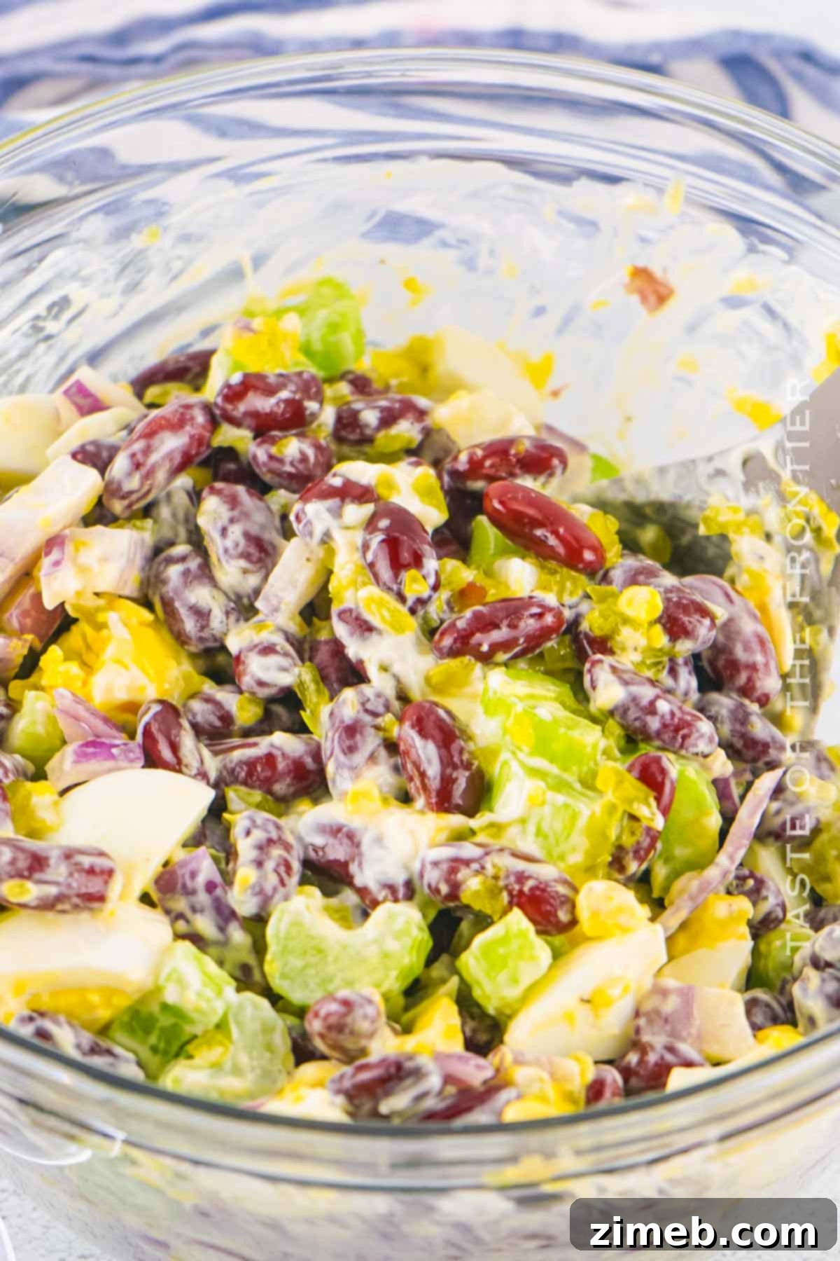 Kidney bean salad as a versatile side dish.