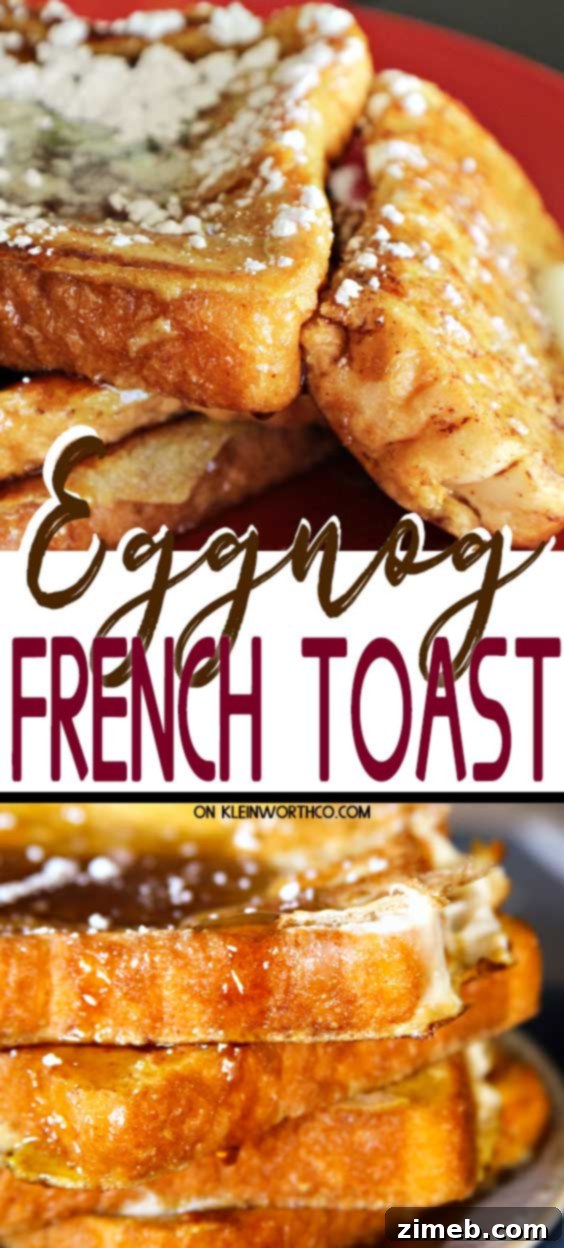Eggnog French Toast for holiday breakfast
