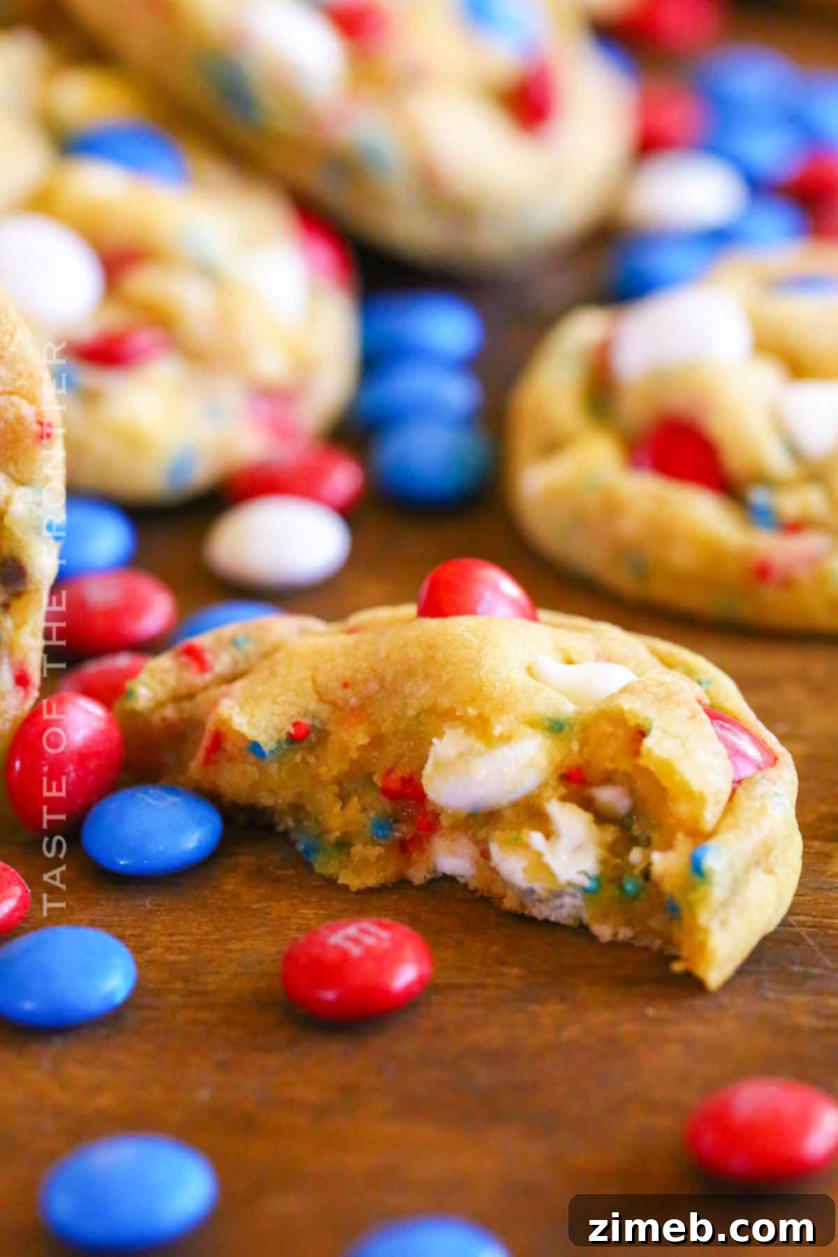 Patriotic Cookie Delights 10 Warm cookies with melty white chocolate chips
