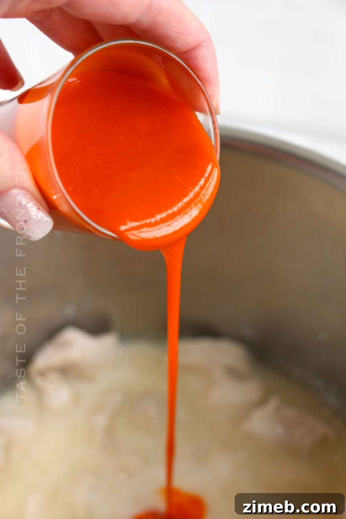 Adding buffalo sauce to Instant Pot chicken pasta