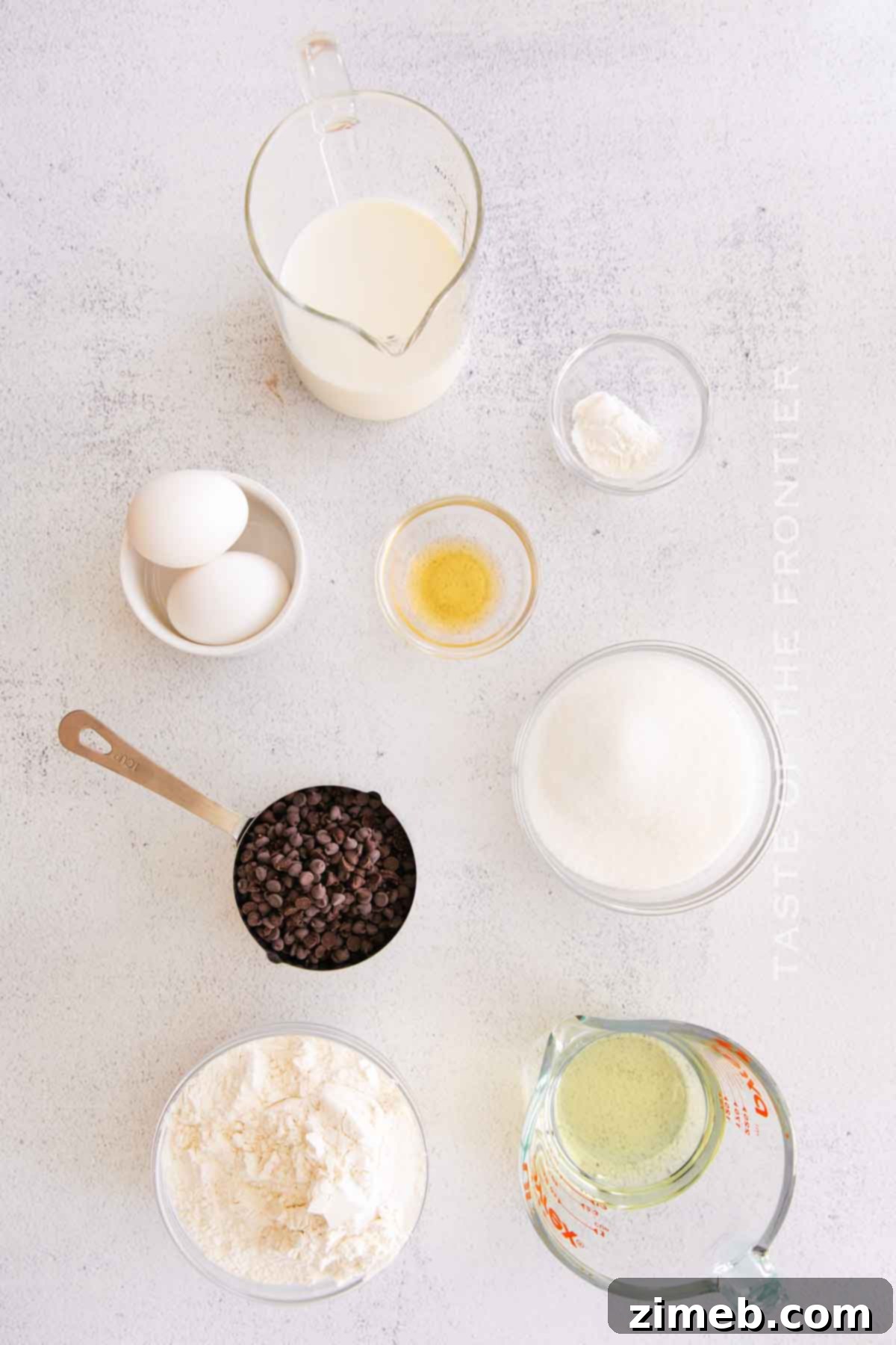 Ingredients for Homemade Chocolate Chip Cupcakes