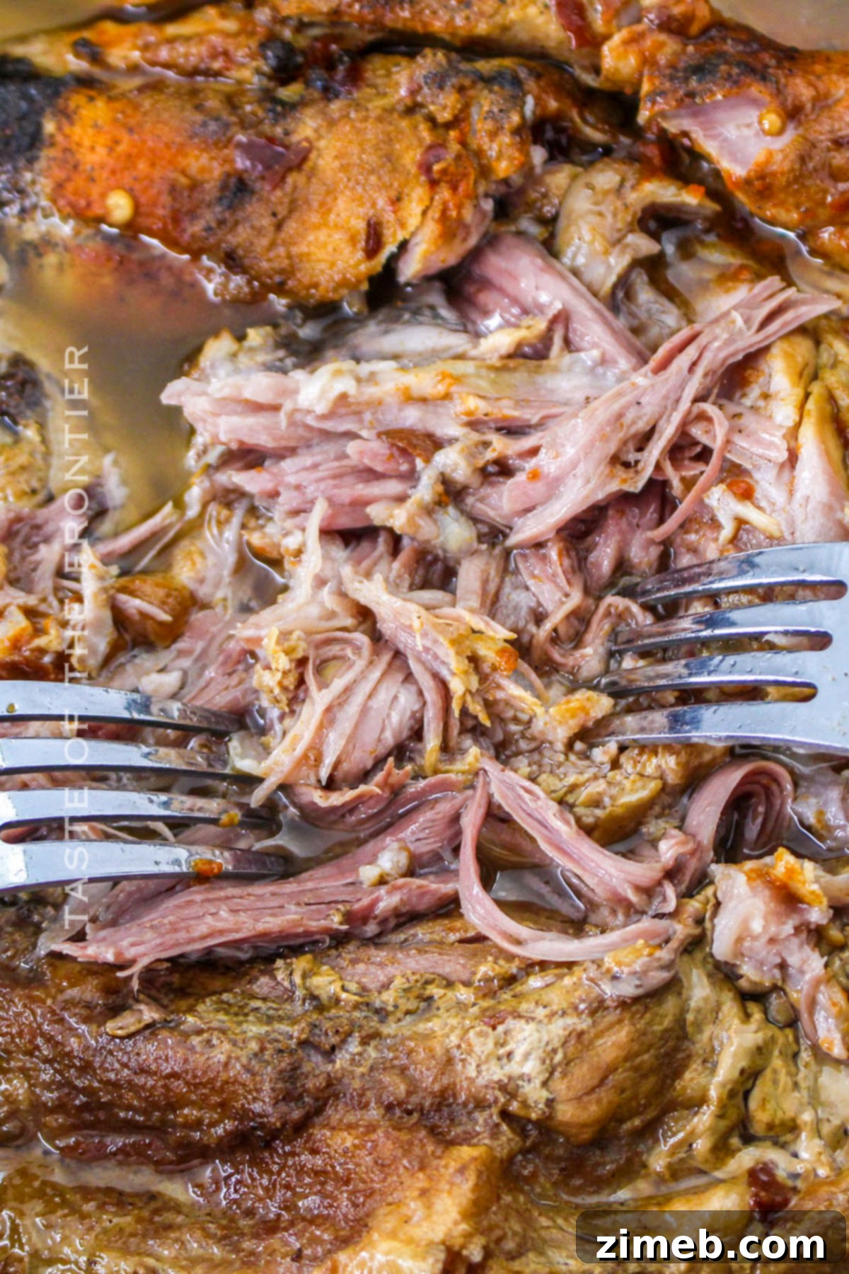 BBQ Pulled Pork Sliders 4 pulling the pork