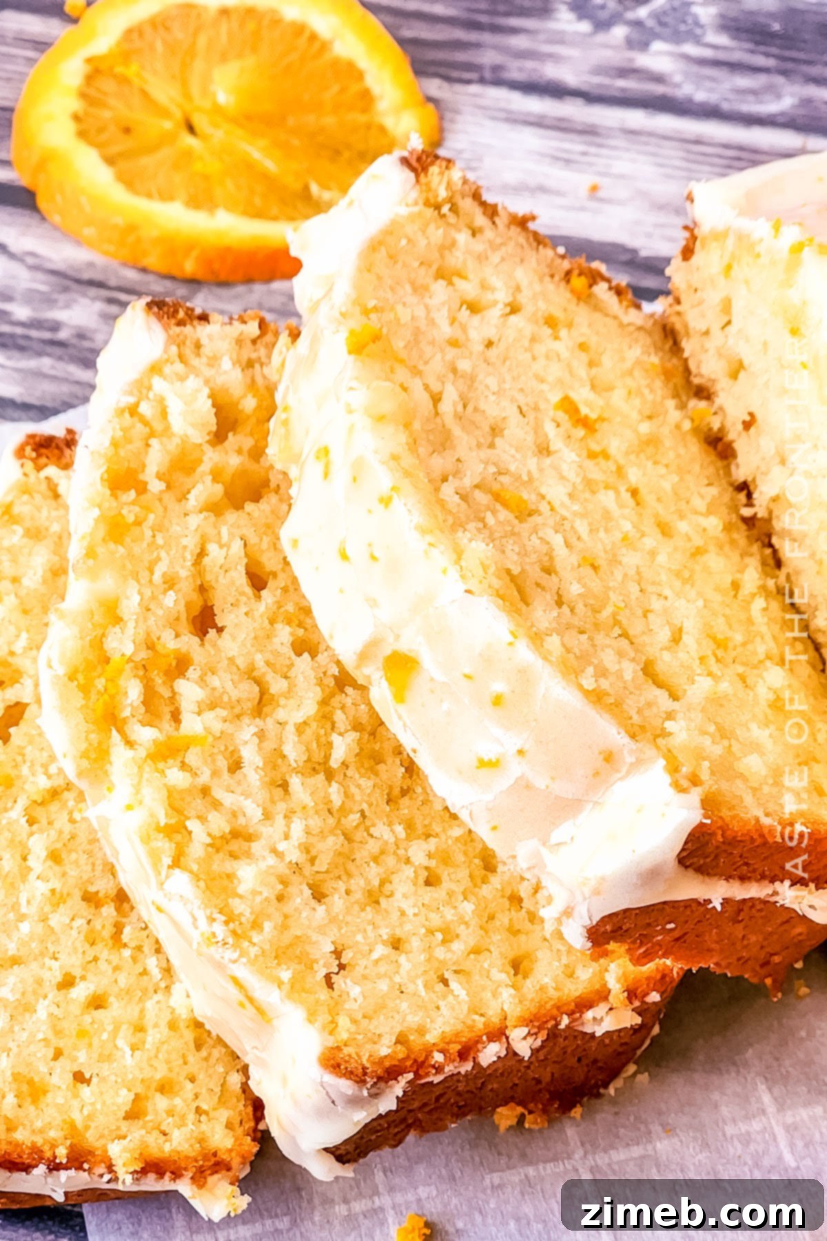 Zesty Orange Loaf 2 Freshly baked Orange Loaf Cake, perfect for citrus lovers.