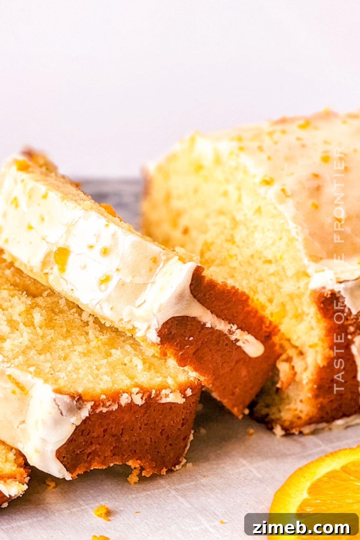 Zesty Orange Loaf 3 Orange Loaf Cake with a sweet citrus glaze.