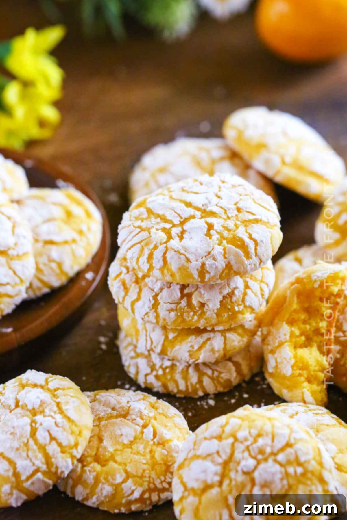 Zesty Lemon Cloud Cookies 7 4 ingredient crinkle cookies