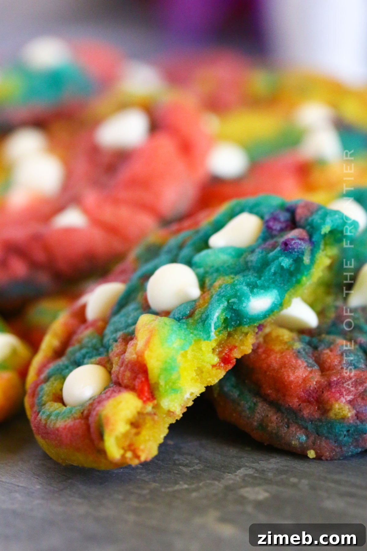 Bright and colorful Unicorn Cookies arranged artfully.