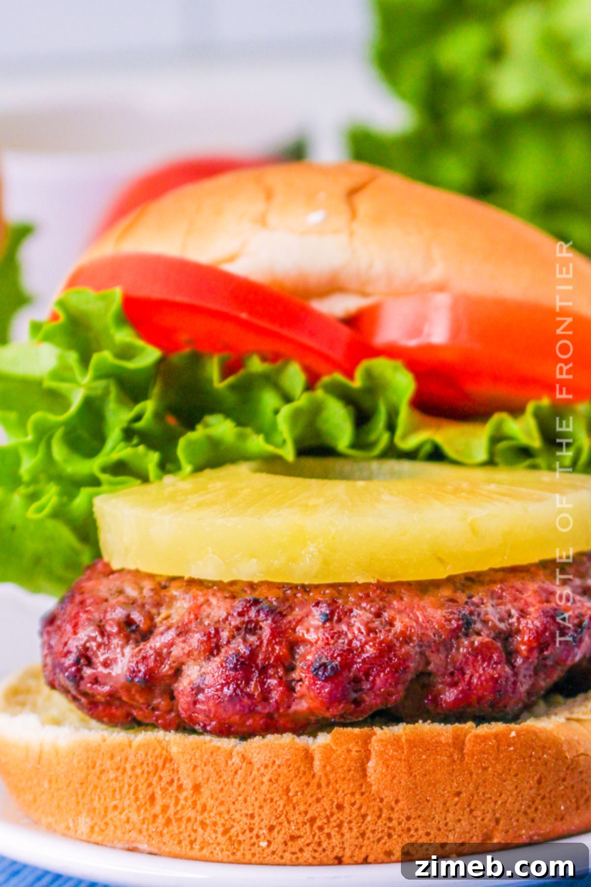 Teriyaki Burger Recipe served on a plate