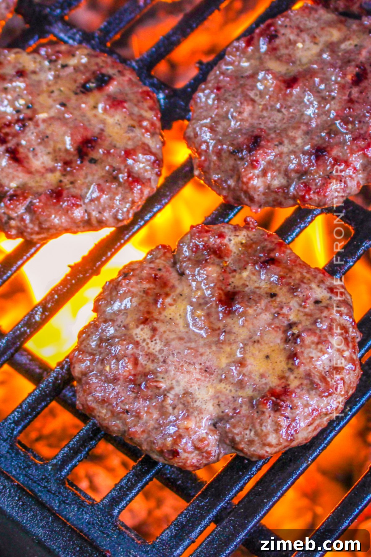 Teriyaki Burgers Grilling on the BBQ