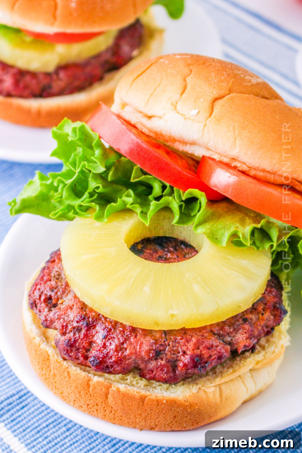 Teriyaki Burgers with Hawaiian Pineapple Topping