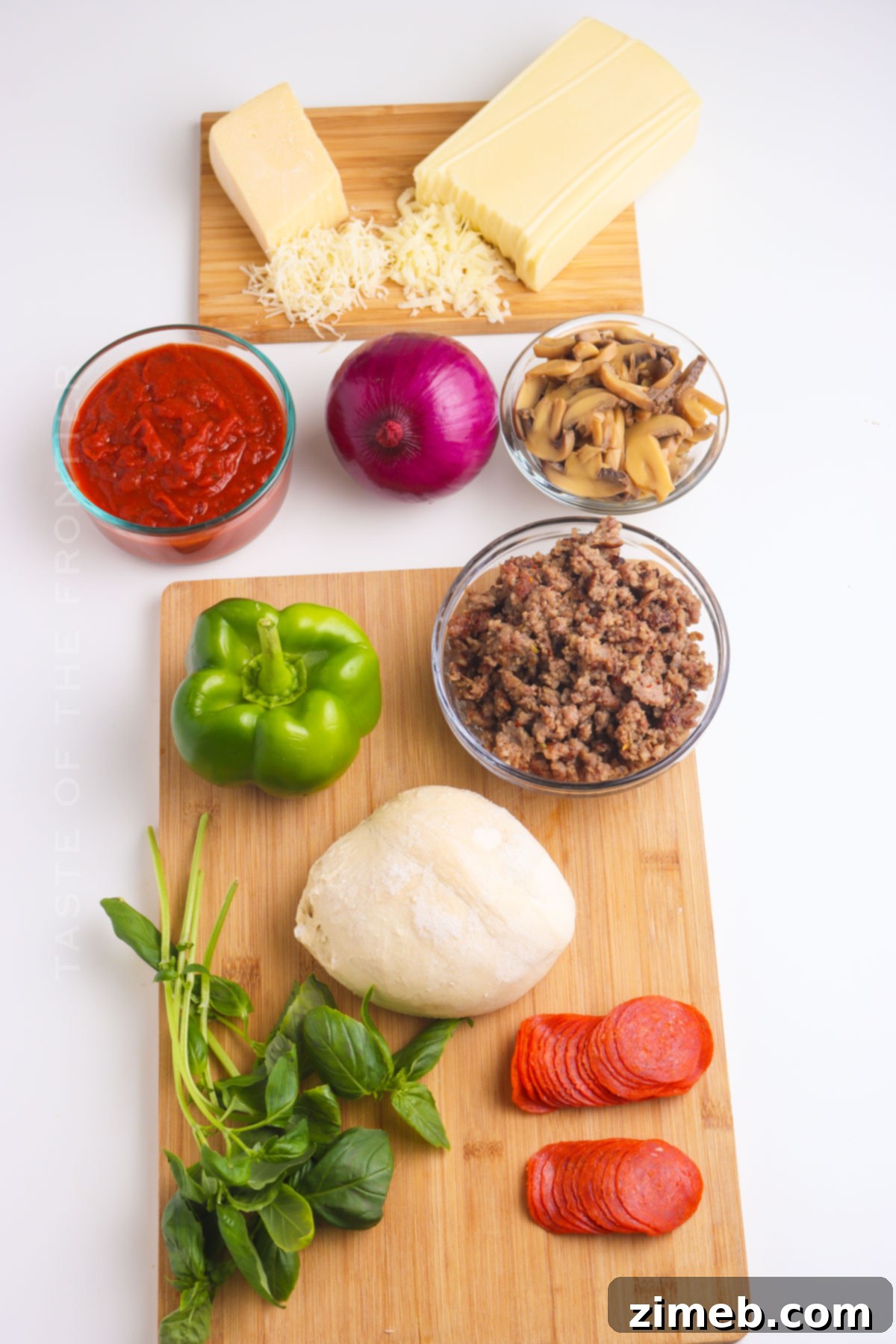Smoked Pizza ingredients