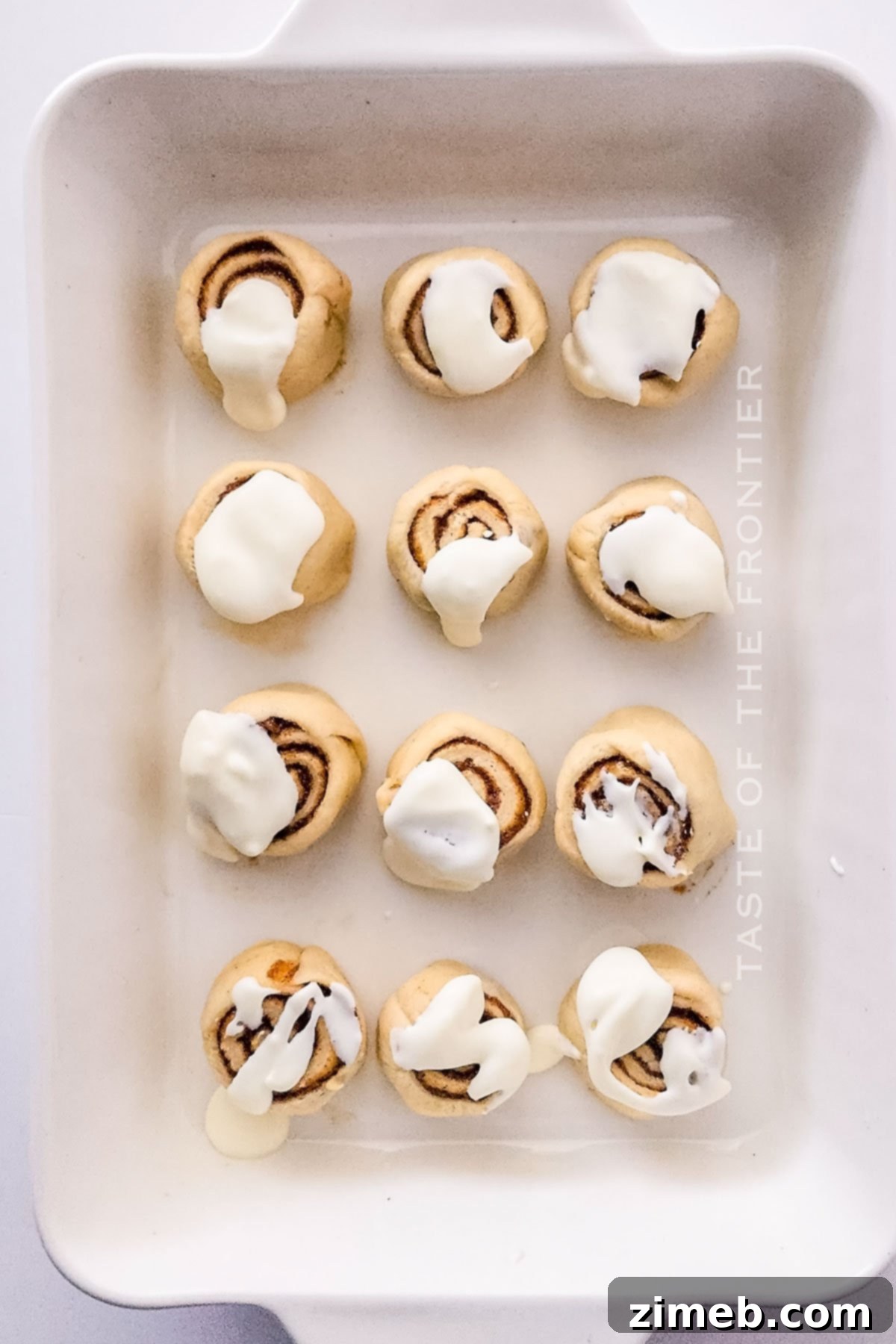 Step-by-step image demonstrating how to make Crescent Roll Cinnamon Rolls from rolling out dough to spreading filling.