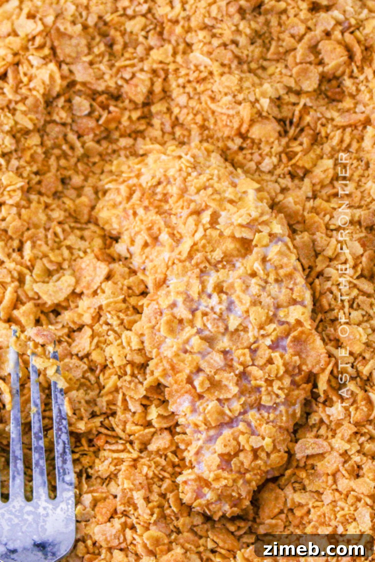 Crispy Cornflake Chicken Fry 6 adding the crunchy coating