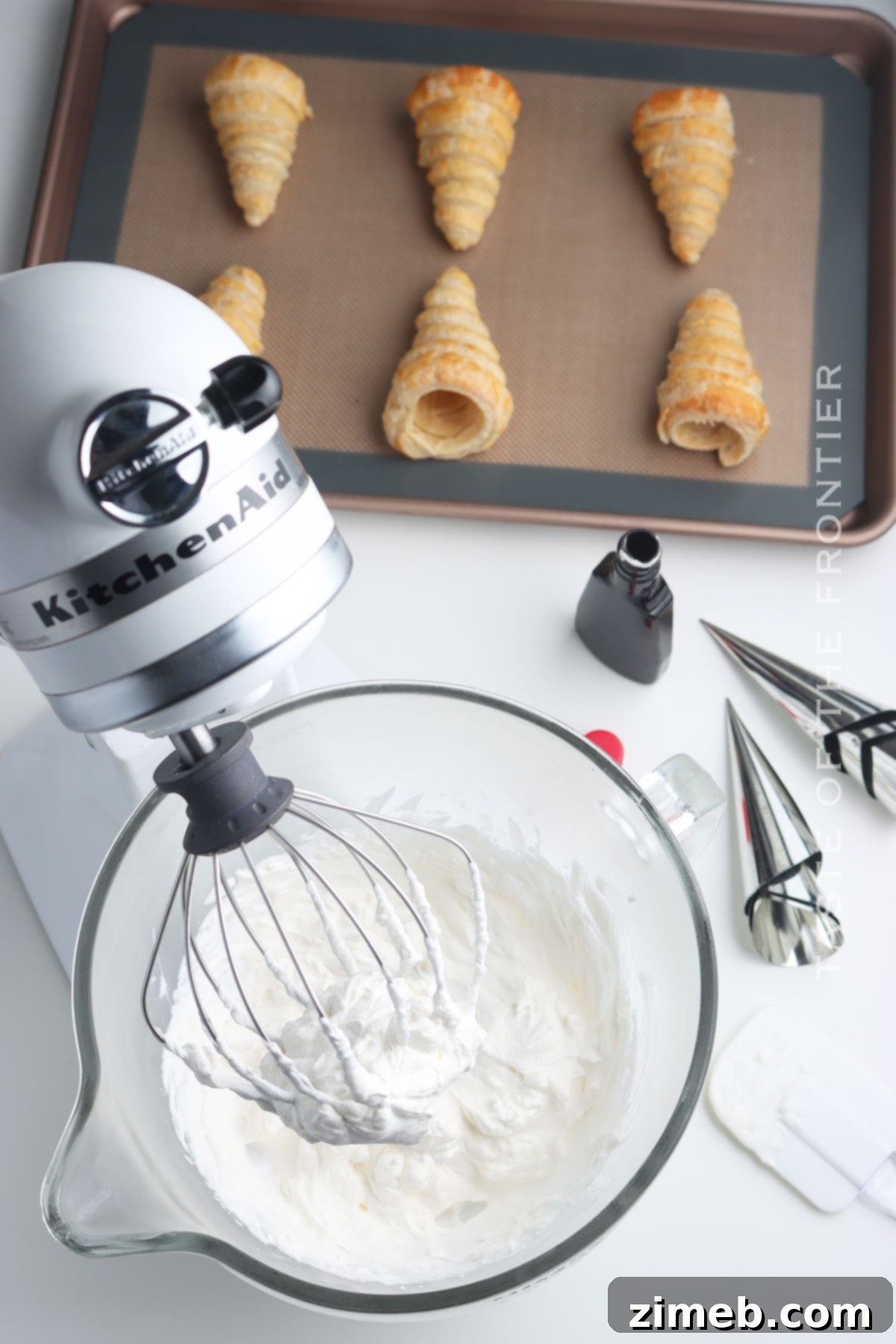 How to make the creamy filling for Cream Horns