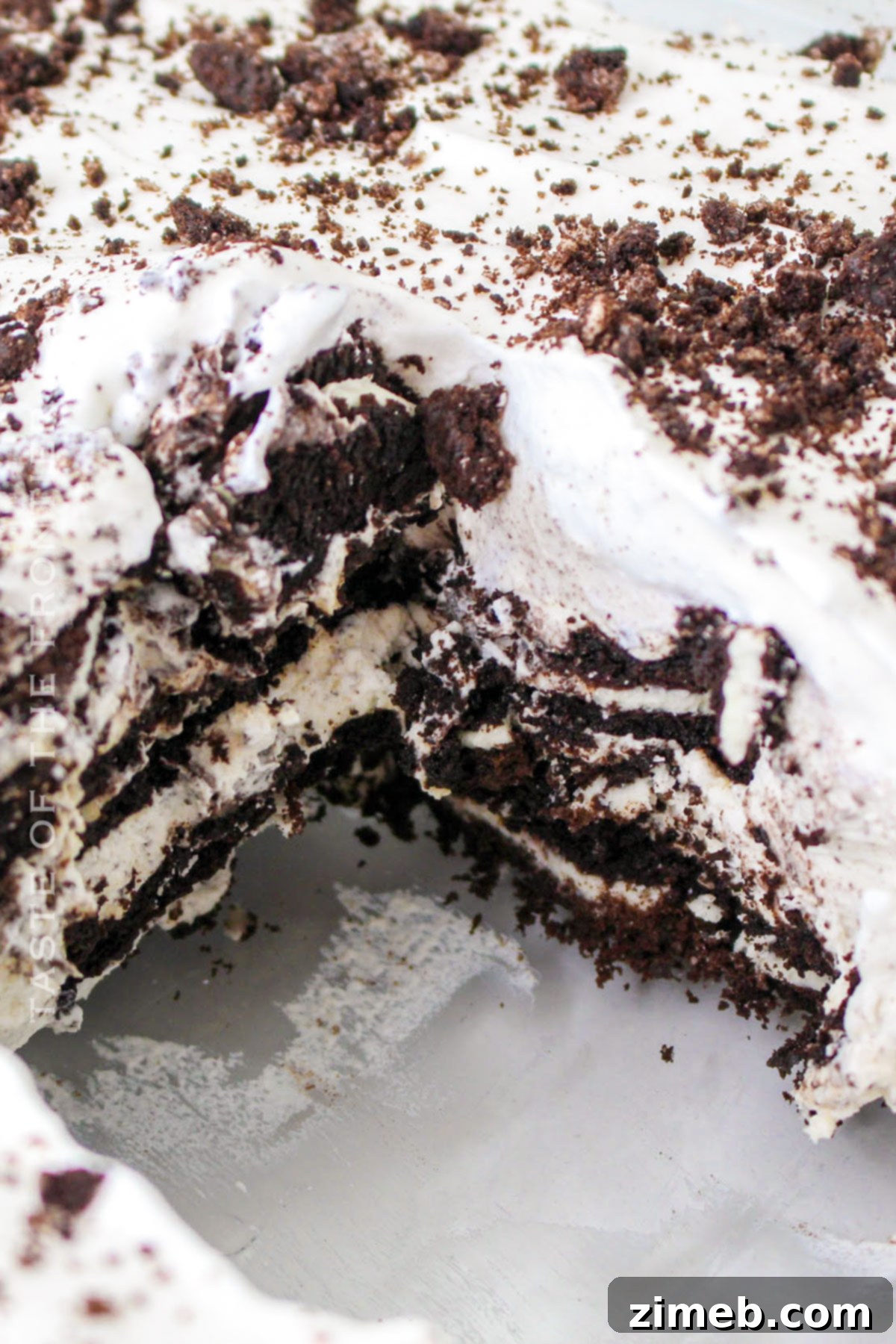 No Bake Oreo Cake