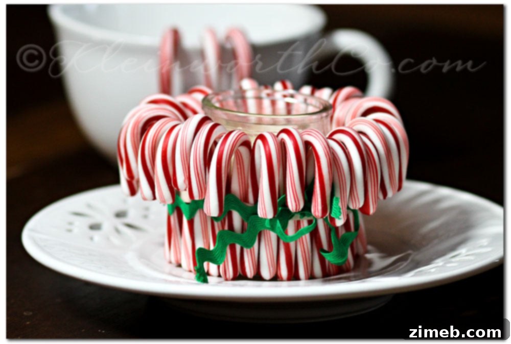 Festive Peppermint Candle Craft for Christmas
