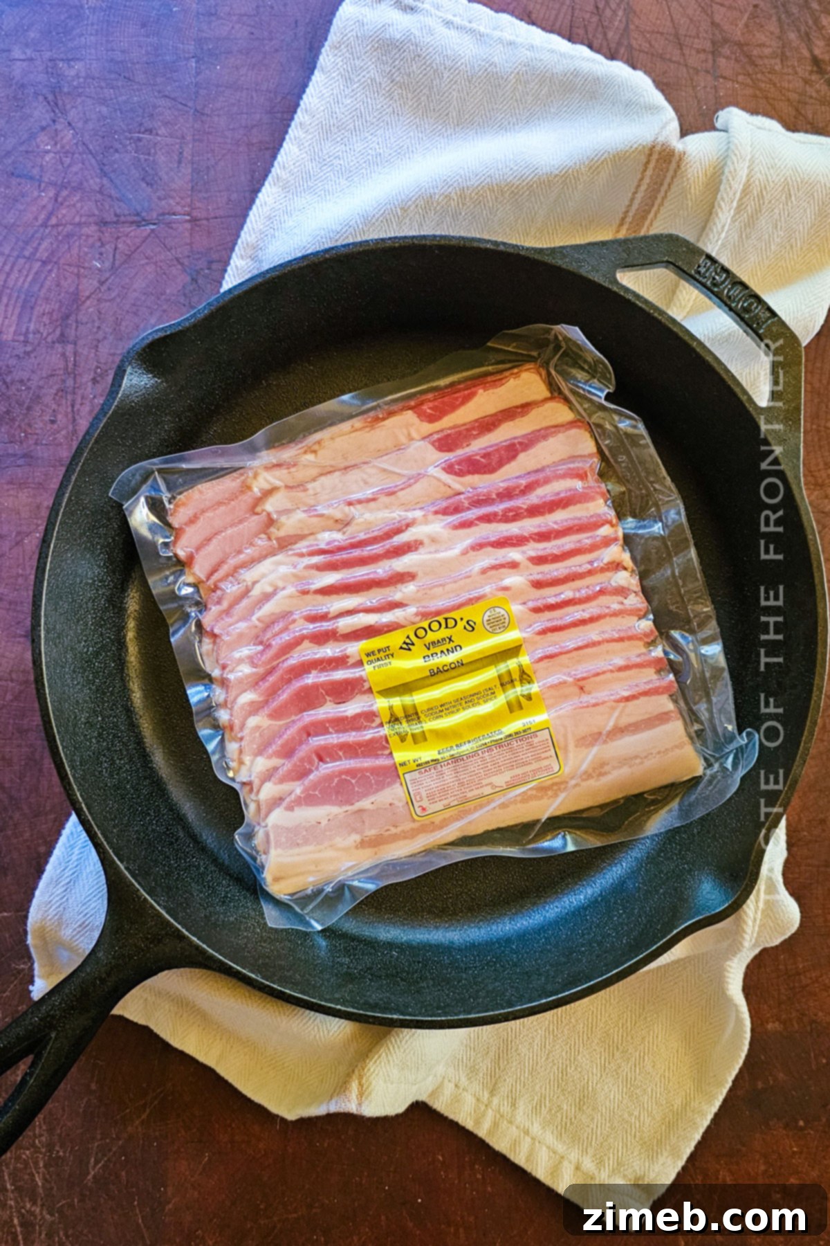 Gourmet Smoked Bacon 4 A simple array of ingredients: thick-cut bacon and wood chips, ready for smoking.