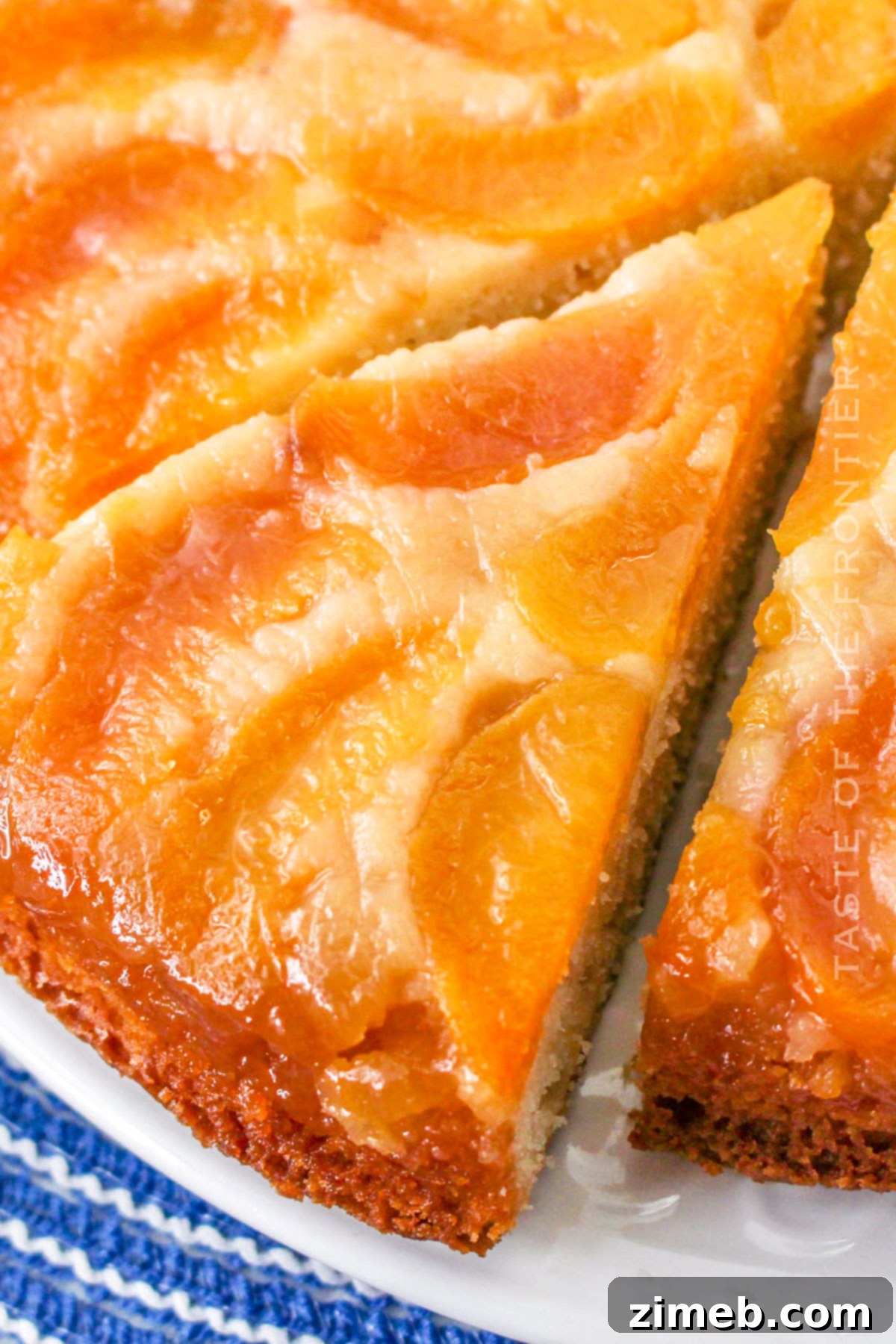 vintage summer cake with fresh peaches