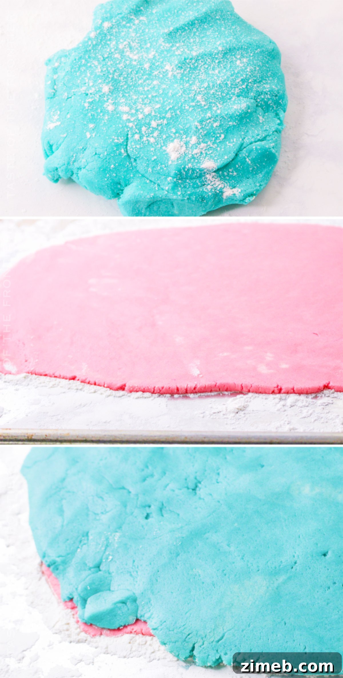 Step-by-step image of how to make Cotton Candy Cookies