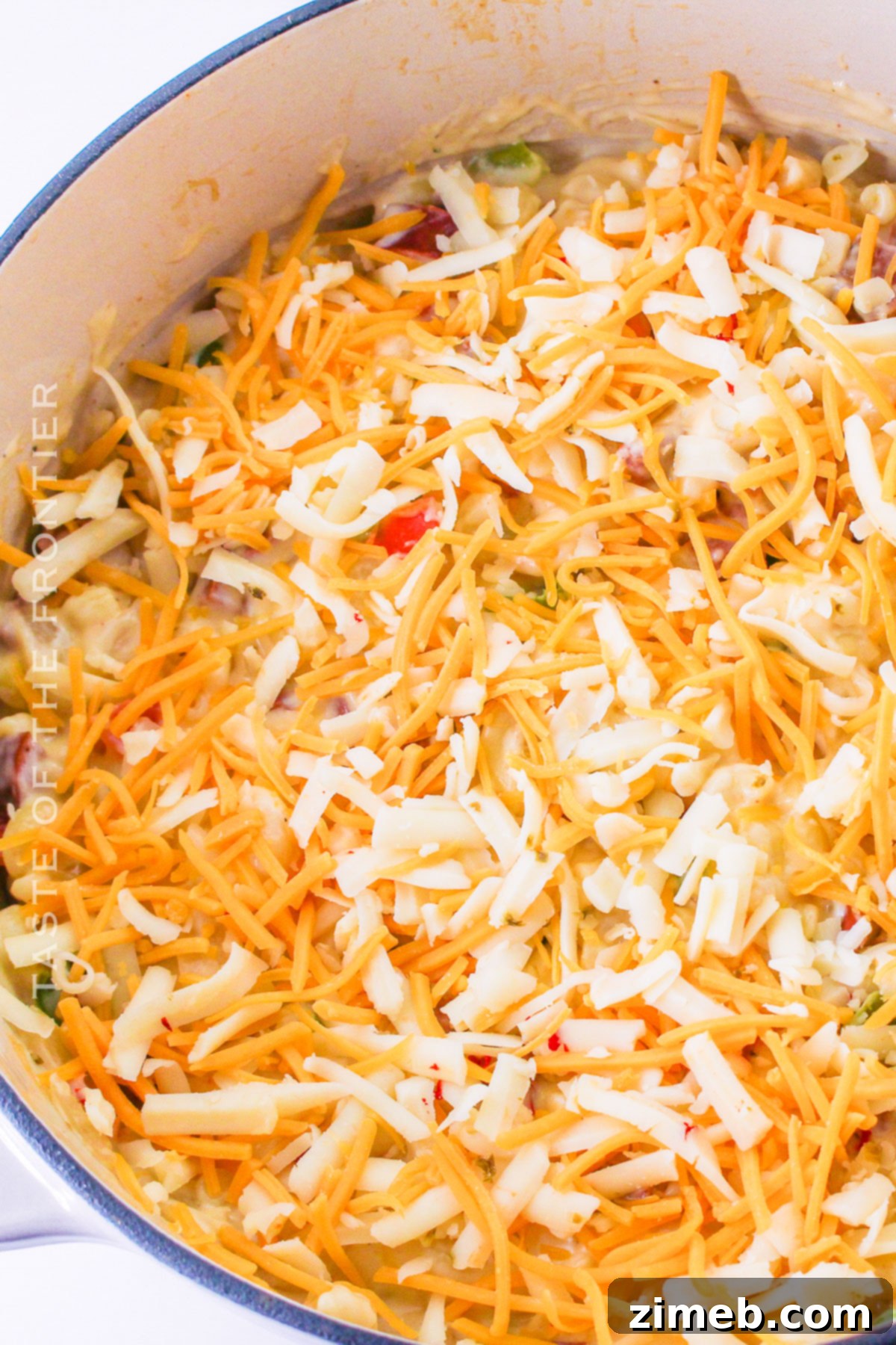 adding the cheese