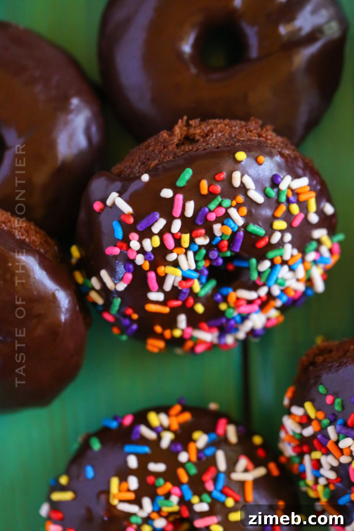 Bronuts 9 Delicious brownie donuts on a platter, ready to serve