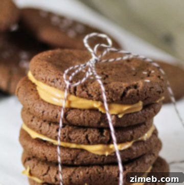 Chocolate peanut butter cookies with Nutella and sea salt
