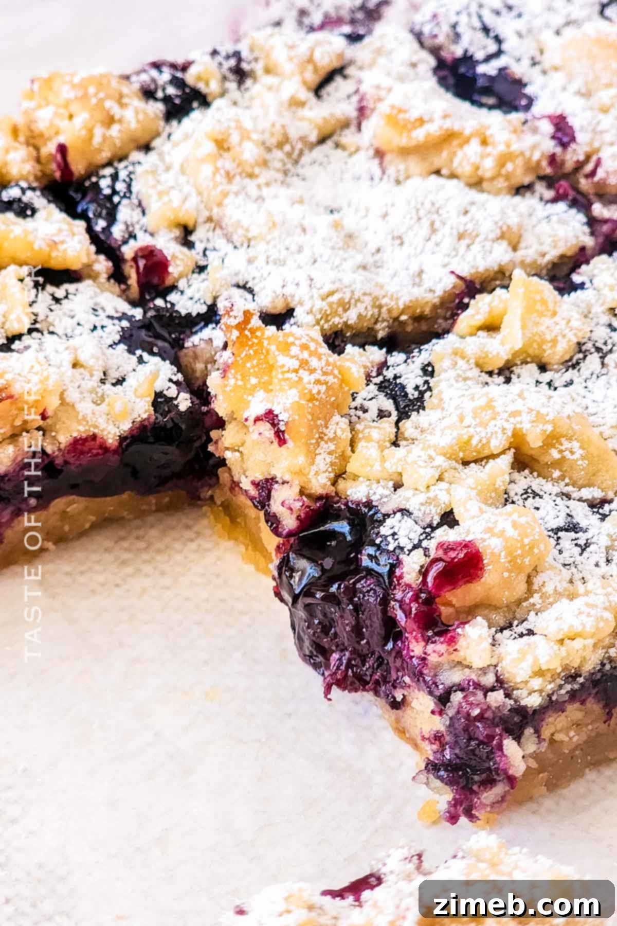 Sunshine Lemon Blueberry Bars 15 shortbread bars with fruit filling