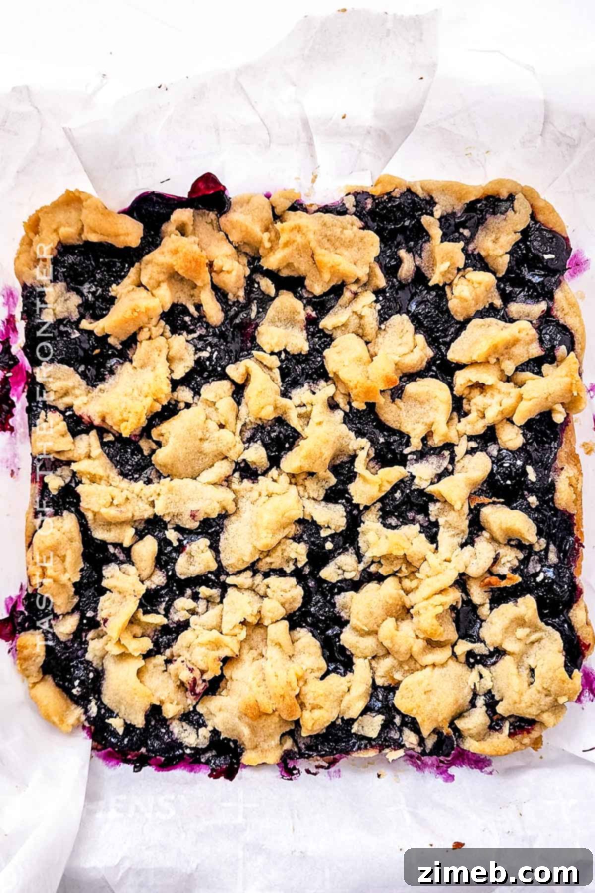 Sunshine Lemon Blueberry Bars 7 baked bar recipe with blueberry filling