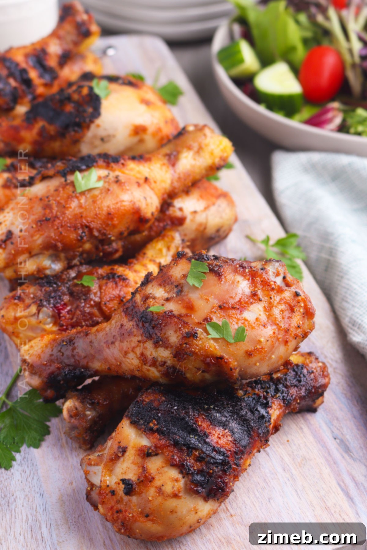 BBQ chicken on a serving platter