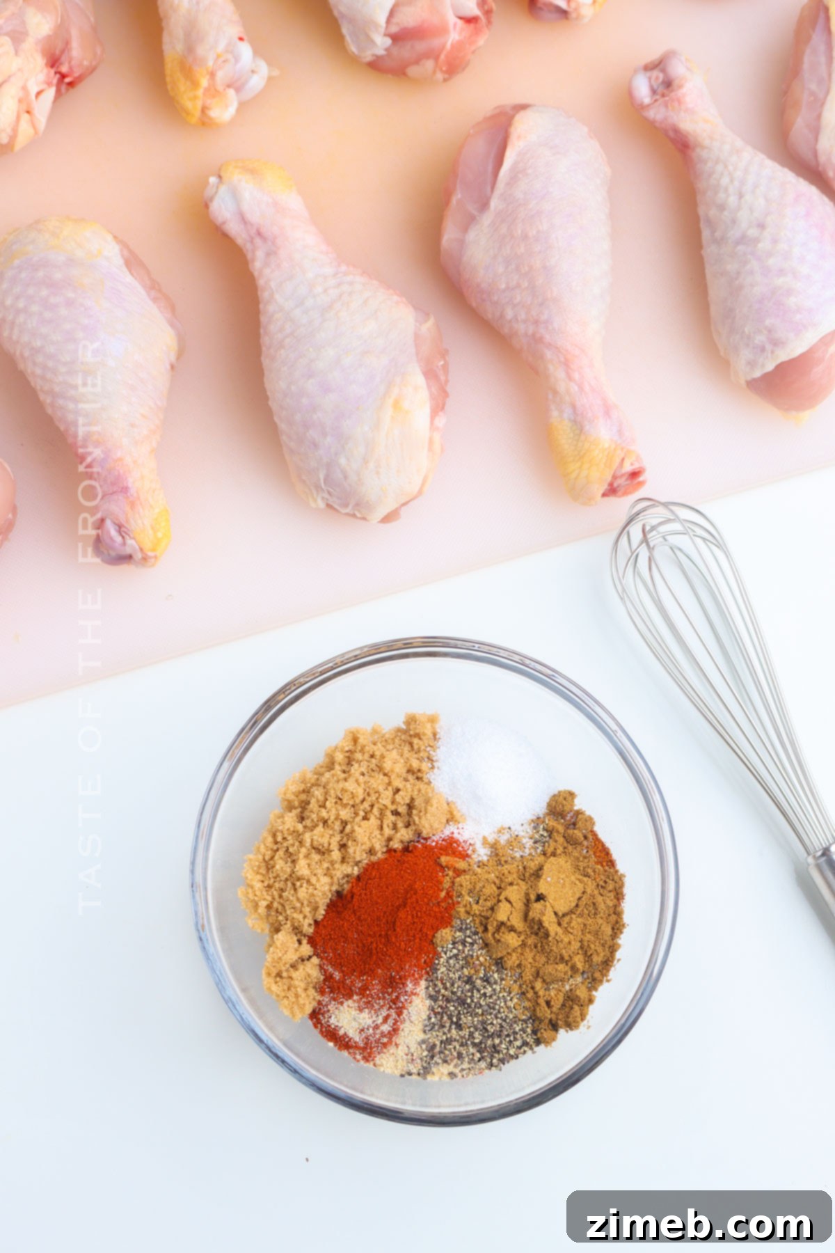 Preparing the chicken for grilling