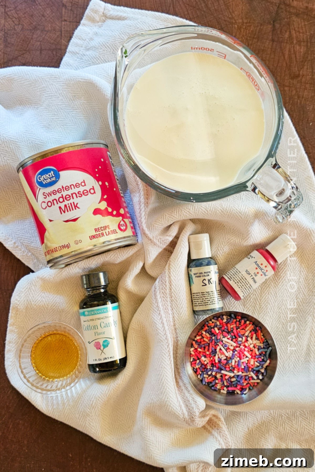Cotton Candy Ice Cream ingredients