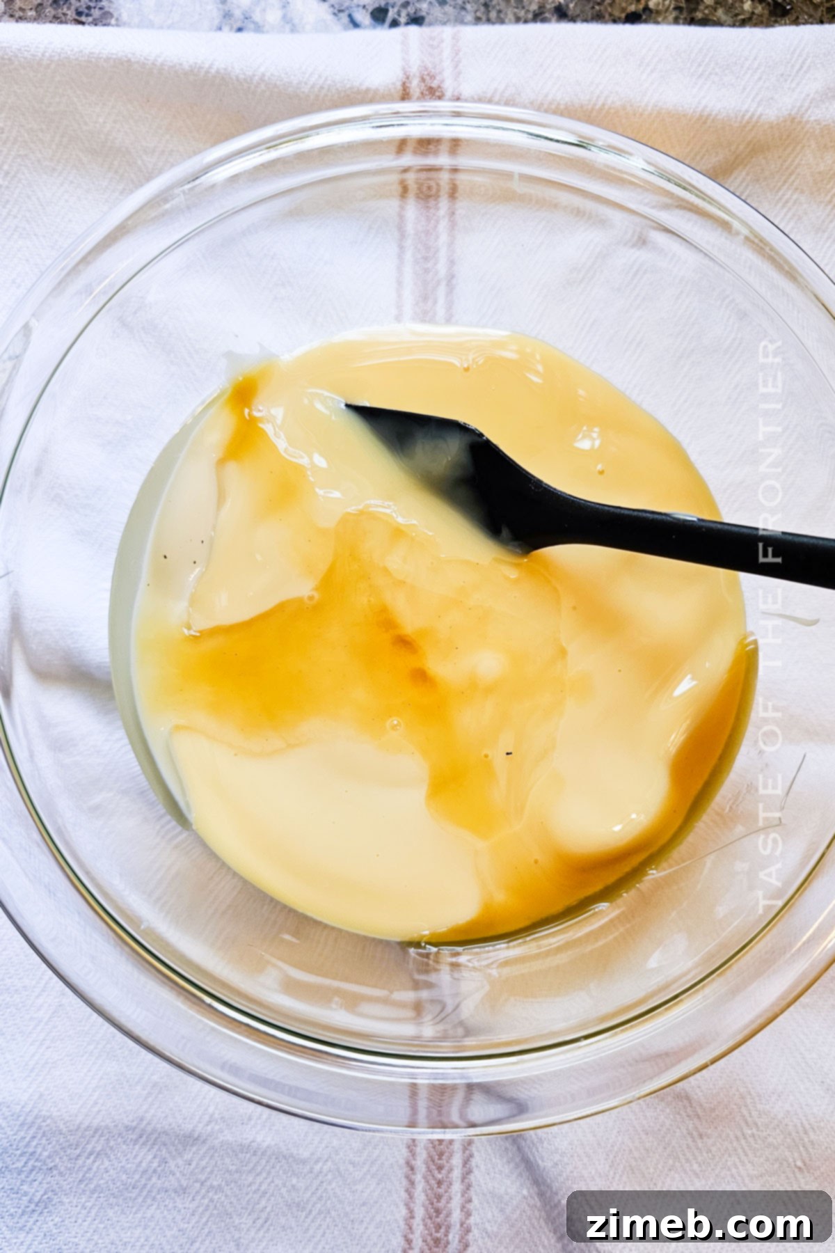 flavoring the sweetened condensed milk