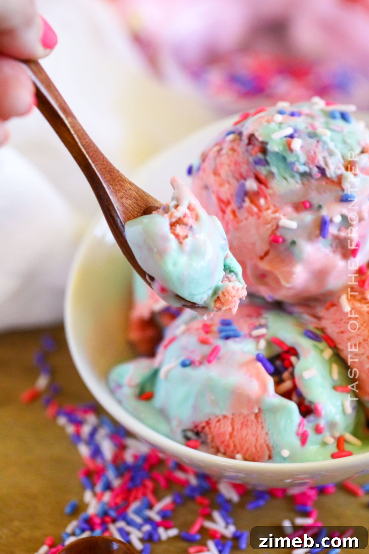 Cotton Candy frozen treat
